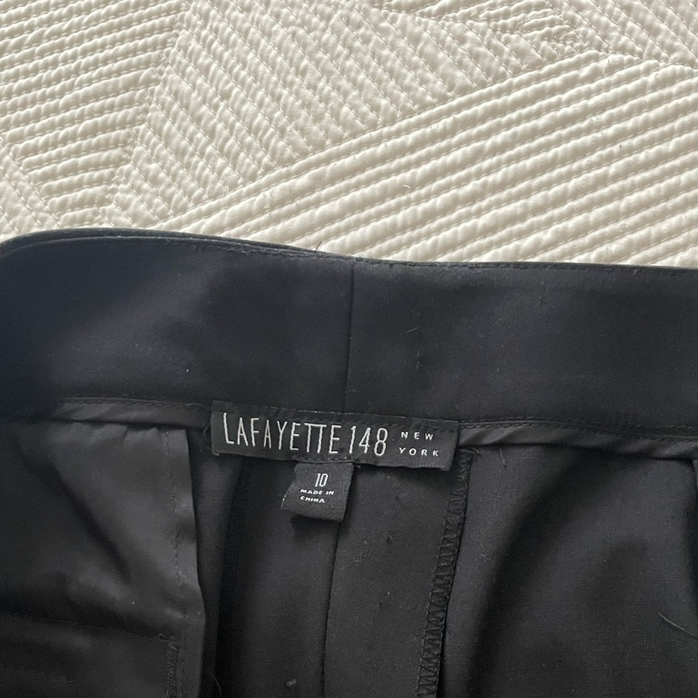 Lafayette 148 black dress slacks - Picture 3 of 6
